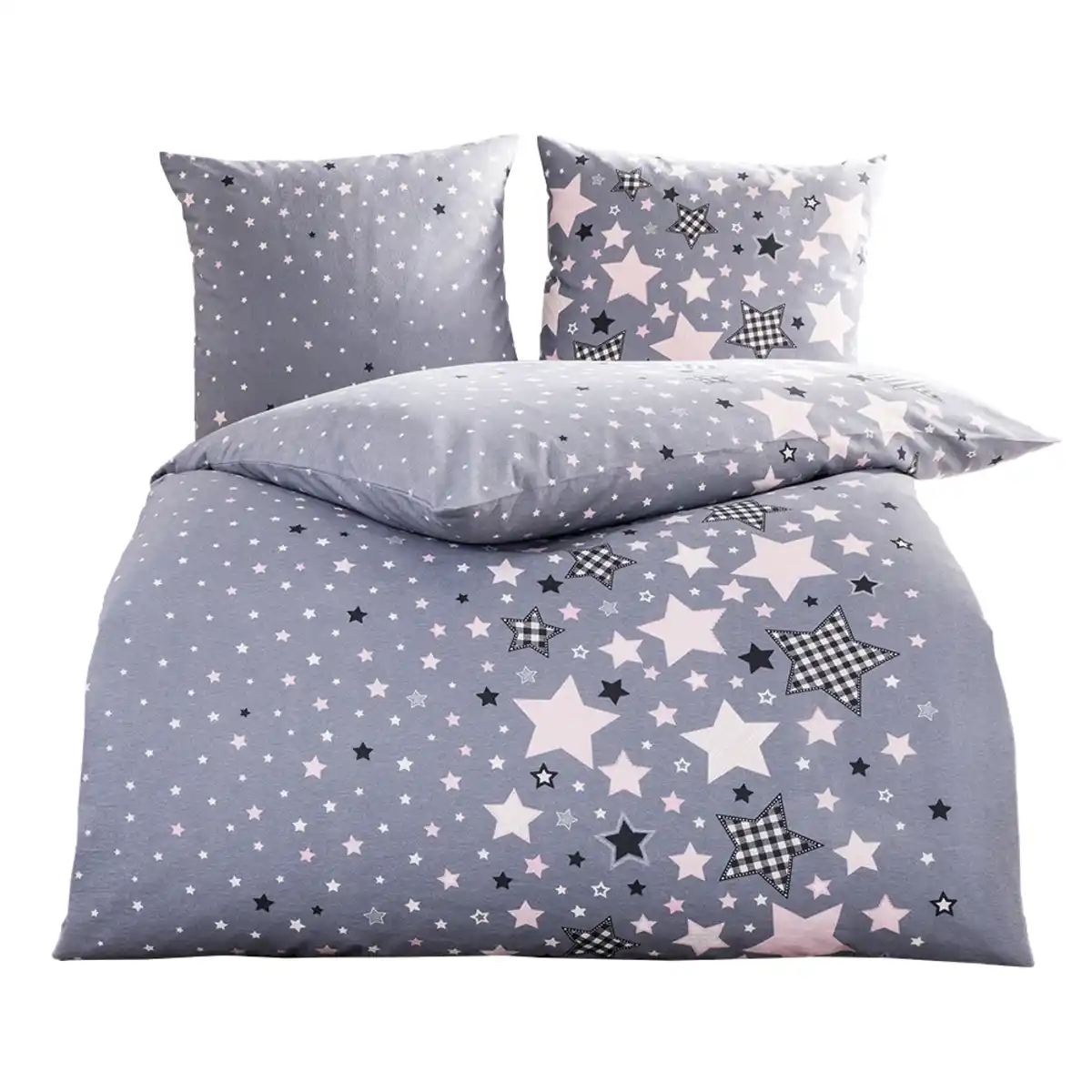 Bild 3 von Feinbiber-Bettwäsche "Sterne" - ca. 135 x 200 cm