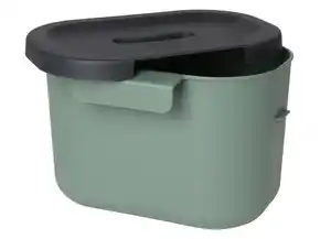 Bioabfall-Behälter mit Deckel 3,2L Dunkelgrün/Schwarz