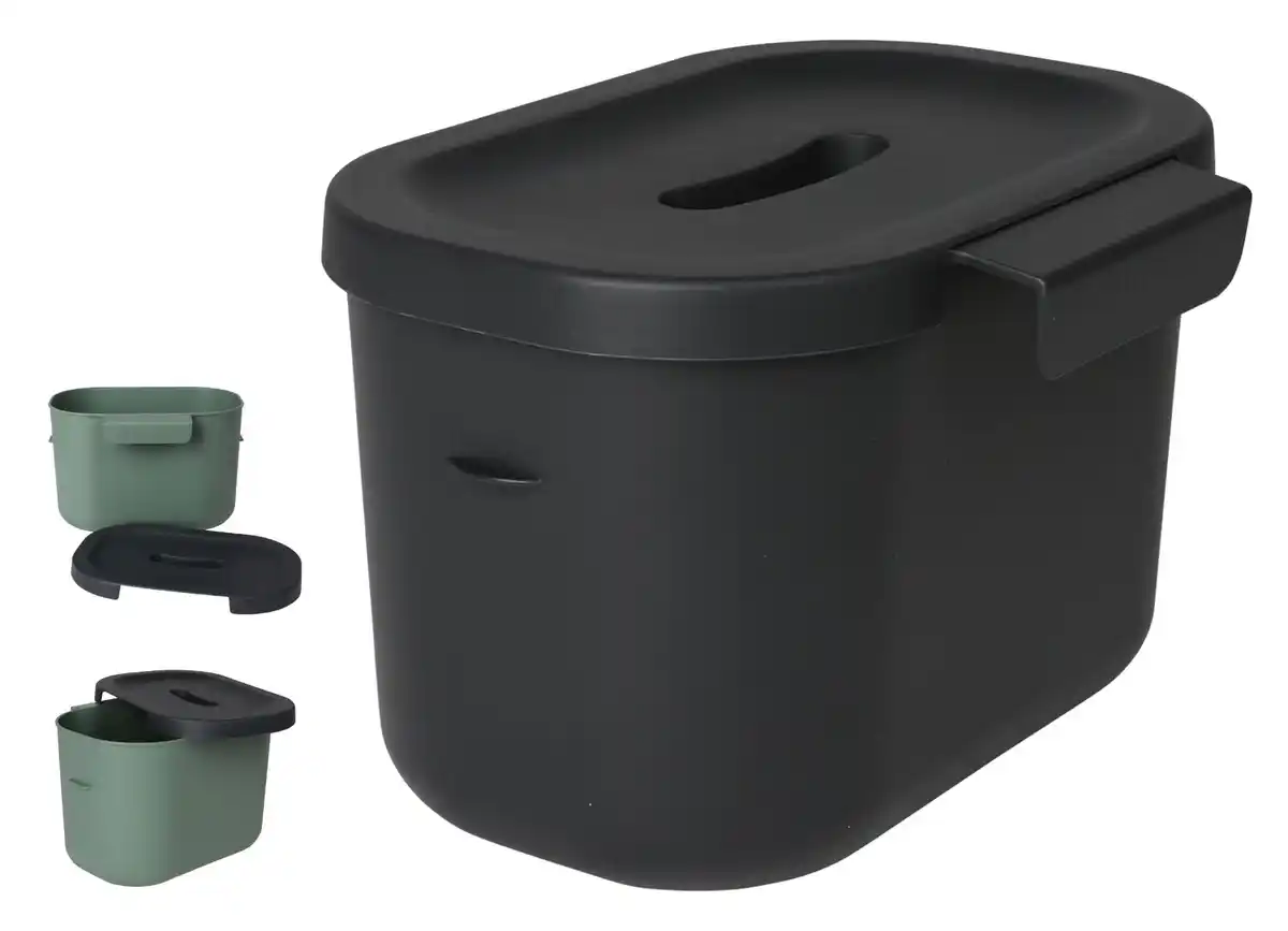 Bild 1 von Bioabfall-Behälter mit Deckel 3,2L Schwarz