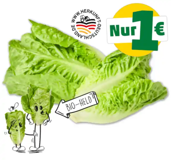 Bild 1 von NATURGUT deutsche Bio Romana-Salatherzen