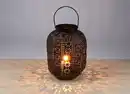 Bild 1 von Metall-Laterne Oriental 18x25cm Antik-Schwarz