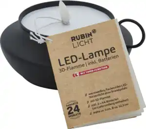 IDEENWELT LED Lampe 3D flamme schwarz
