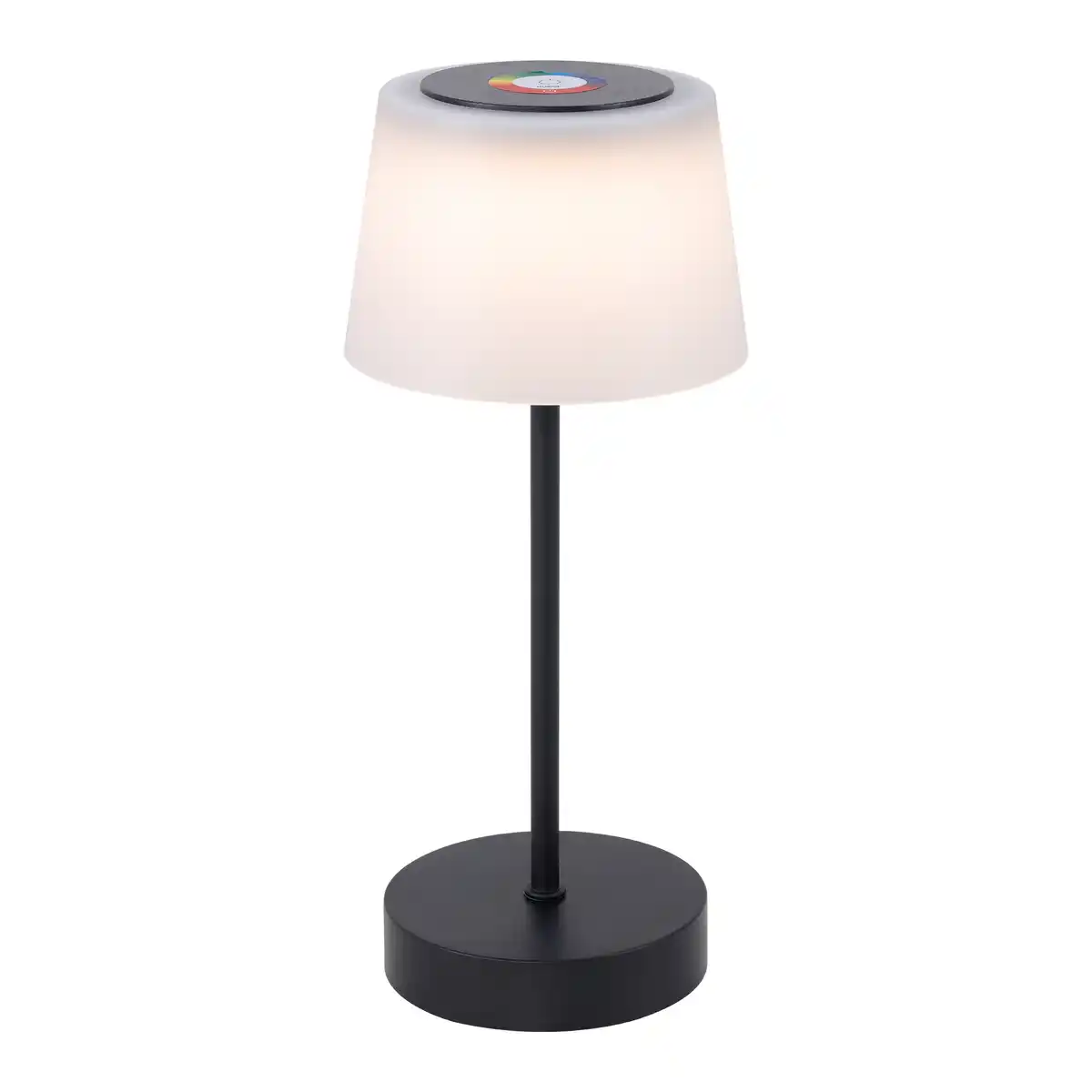 Bild 1 von toom Akku-LED-Tischleuchte 'Leano' schwarz/weiß mit Farbwechsel, USB-Ladekabel Ø 12,8 x 30,5 cm