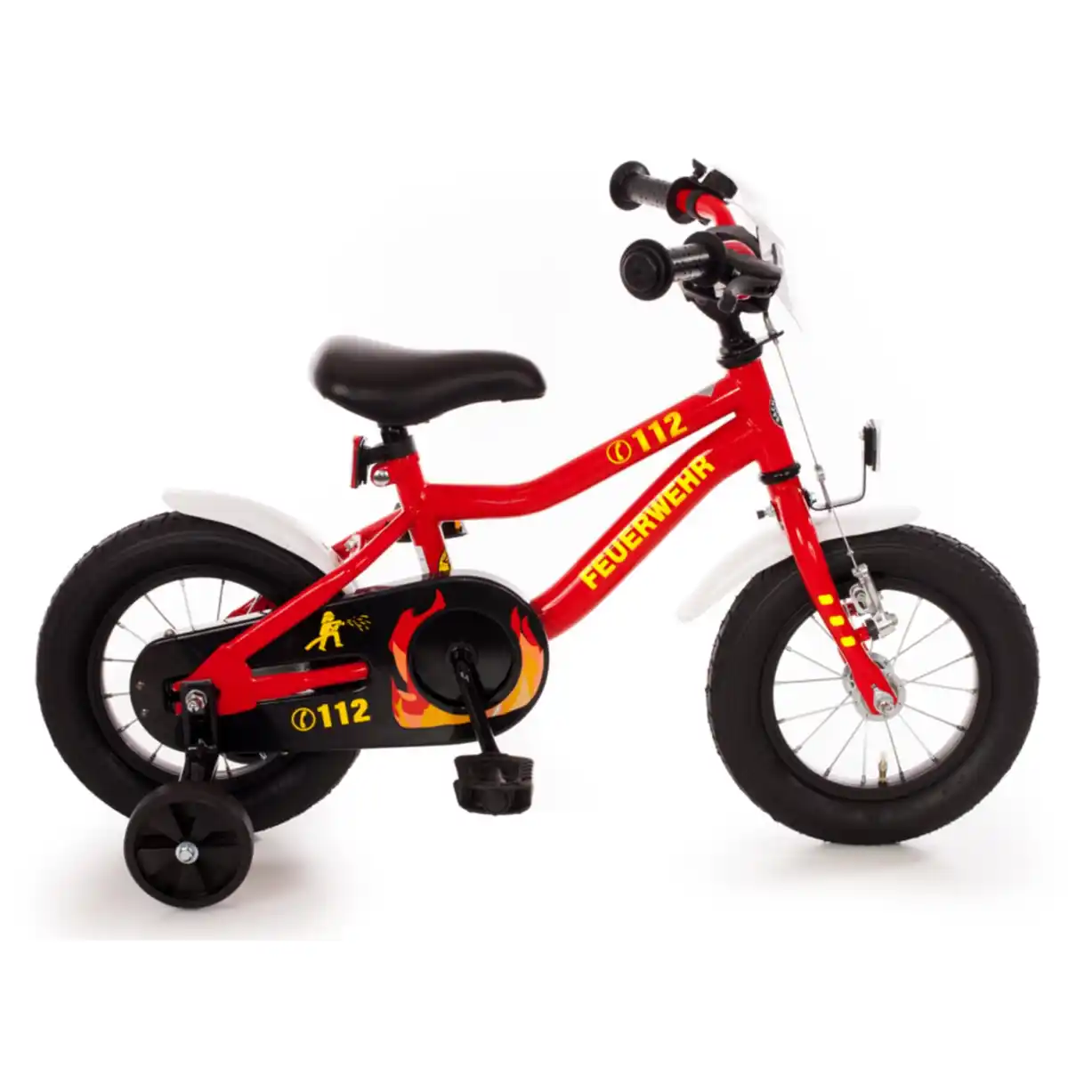 Bild 1 von Bachtenkirch 12,5" Kinderfahrrad Kuma "Feuerwehr" rot/weiß/gelb-refl.