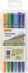 SCHREIBWELT 12er Set Fasermaler