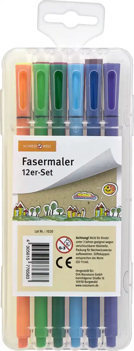 Bild 1 von SCHREIBWELT 12er Set Fasermaler