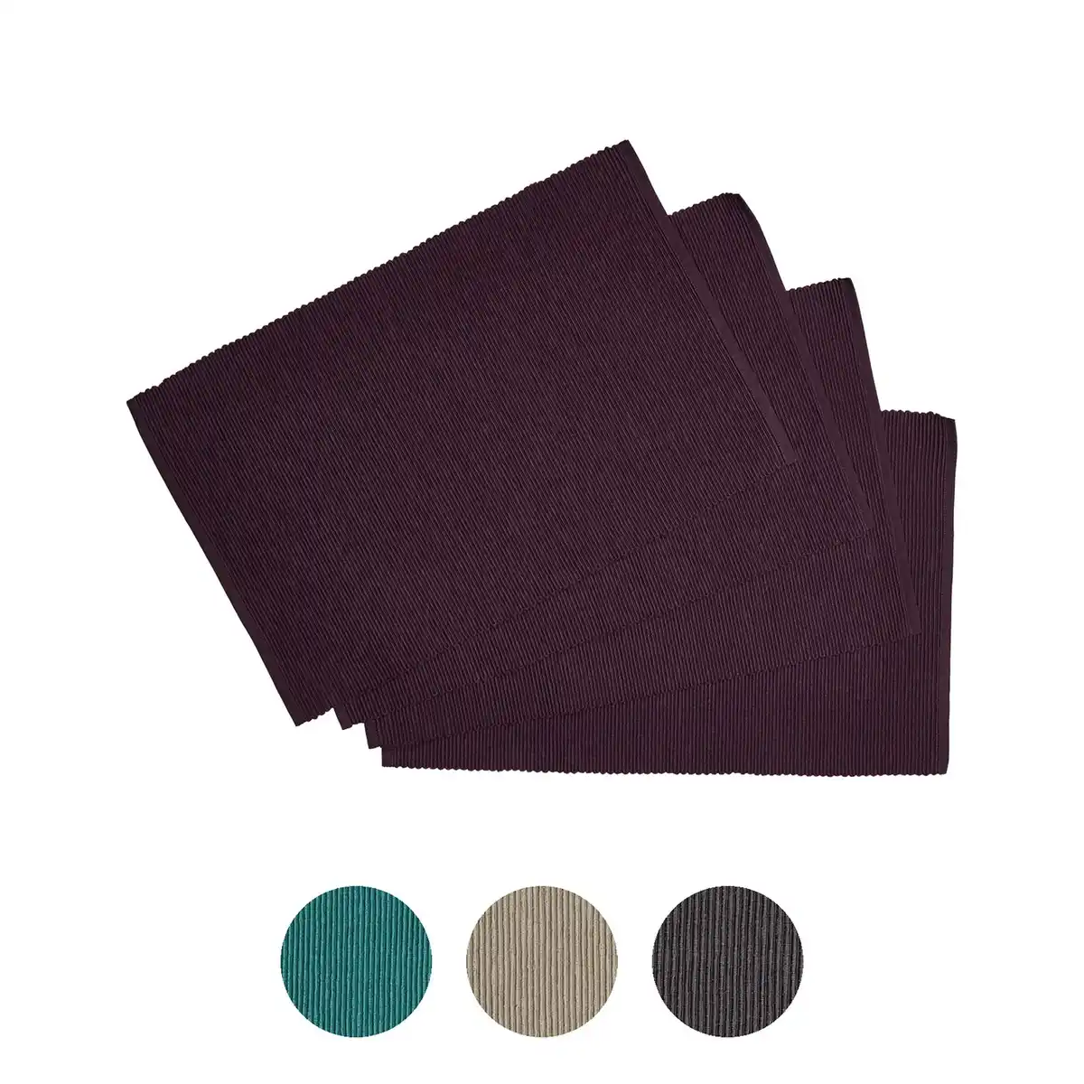 Bild 1 von HOME CREATION Gerippter Tischläufer / Platzset, 4 Stück