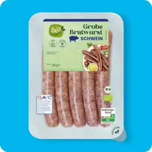 BIO Grobe Bio-Bratwurst, Vom Schwein