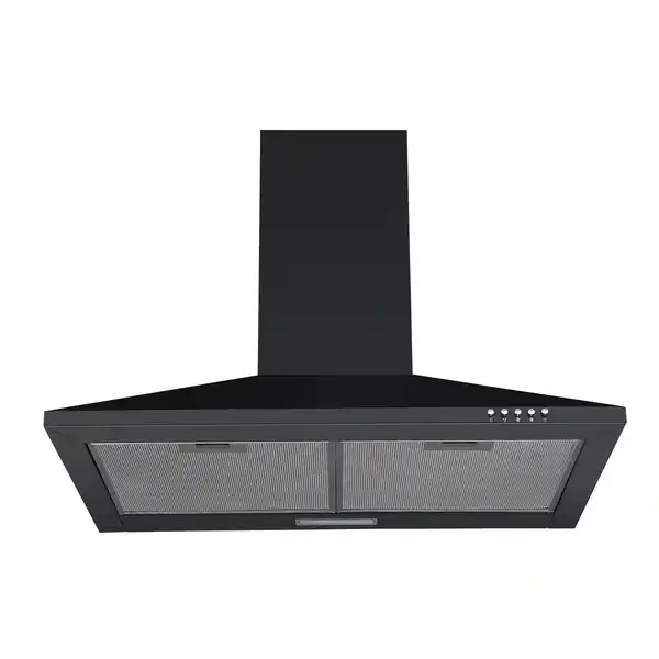 Bild 1 von Respekta Kaminhaube 'Karena' schwarz matt Metall pulverbeschichtet 60 cm