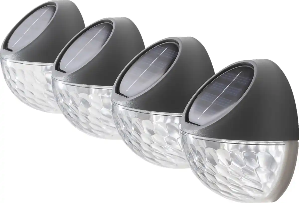 Bild 1 von IDEENWELT Solar-Wandleuchten, 4er-Set