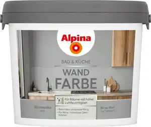 Alpina Wandfarbe für Küche & Badezimmer Sturmwolke 2,5 L