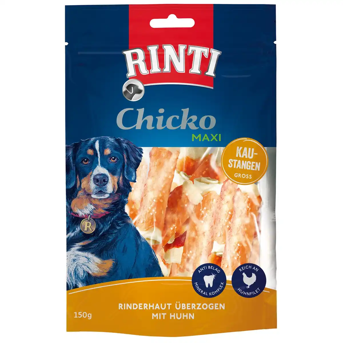 Bild 1 von RINTI Kaustangen »Chicko Maxi«, Rinderhaut überzogen mit Huhn, 150g