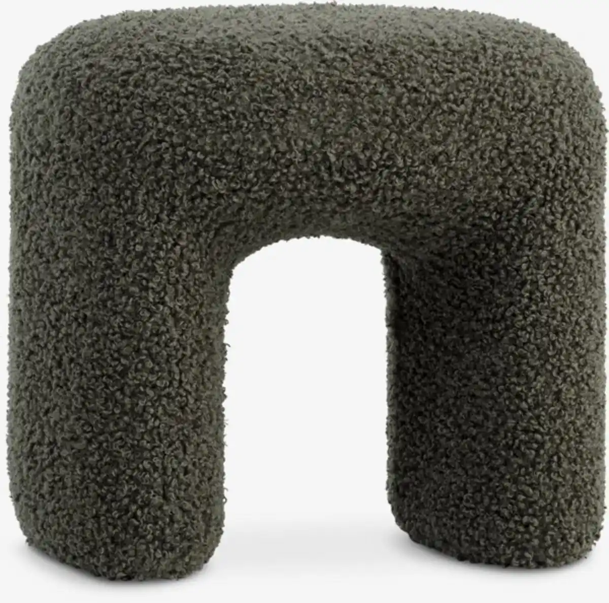 Bild 1 von Pouf ANDST 46x38 olivgrün teddy Stoff