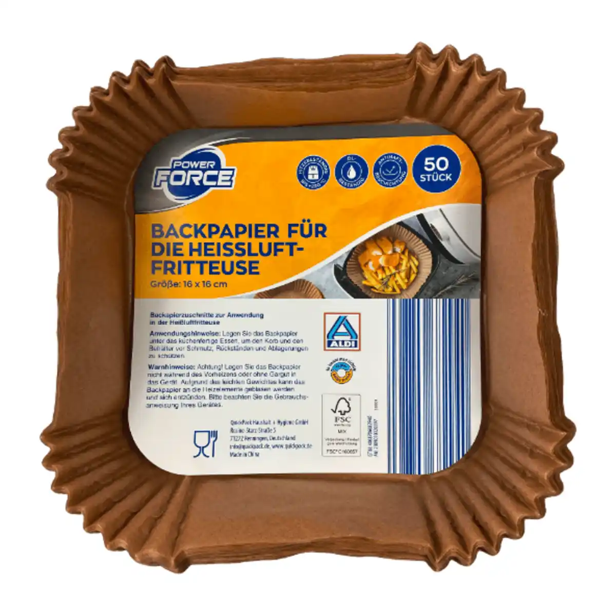 Bild 3 von POWERFORCE Backpapier für Heißluftfritteuse