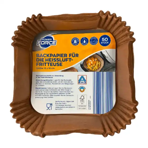 Bild 3 von POWERFORCE Backpapier für Heißluftfritteuse