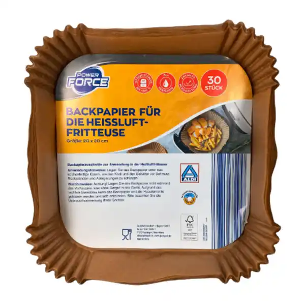Bild 2 von POWERFORCE Backpapier für Heißluftfritteuse