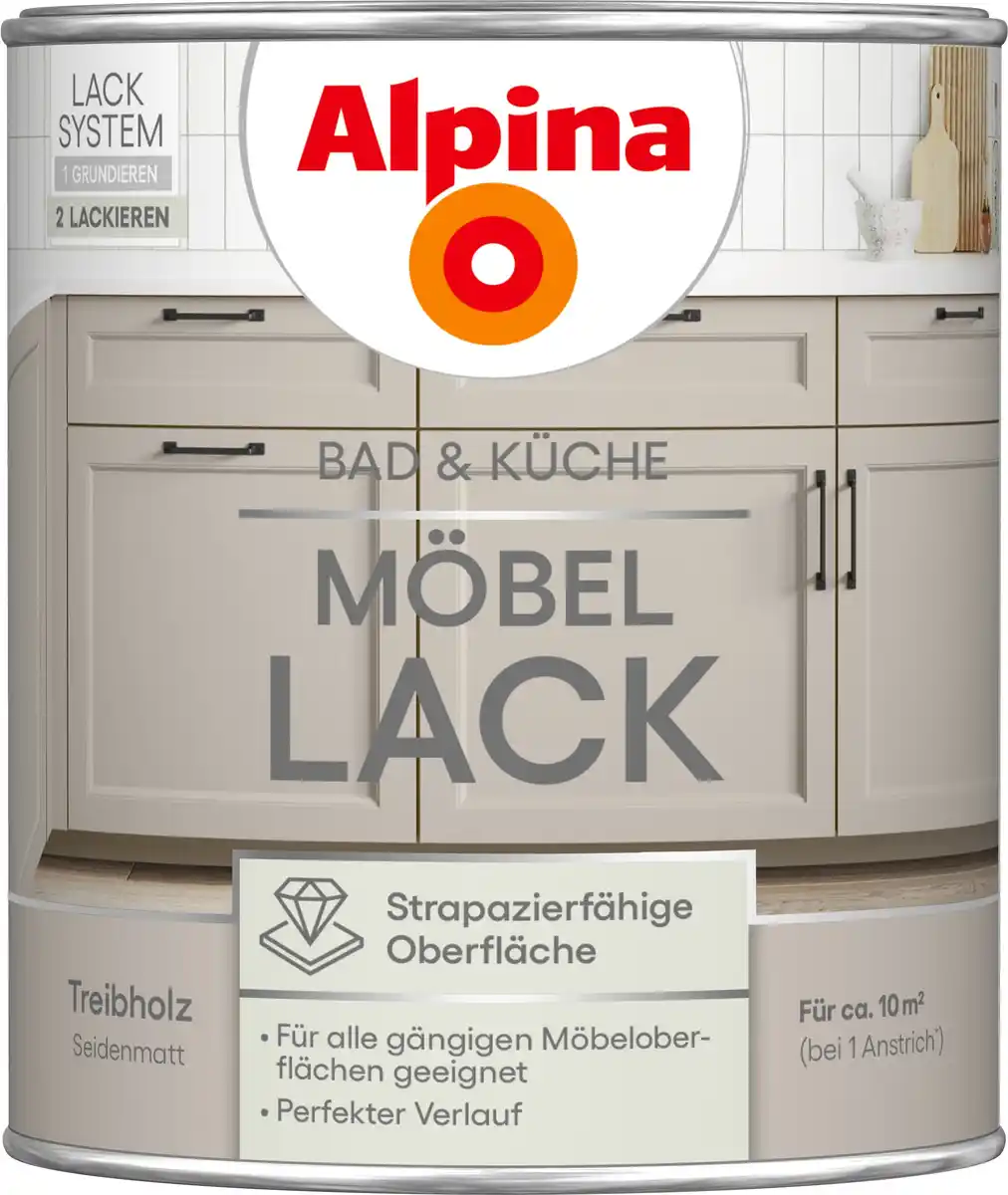 Bild 1 von Alpina Möbellack für Küche & Badezimmer Treibholz 750 ml