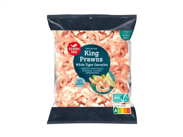 Bild 1 von Ocean Sea ASC Premium King Prawns White Tiger Garnelen,  500 g