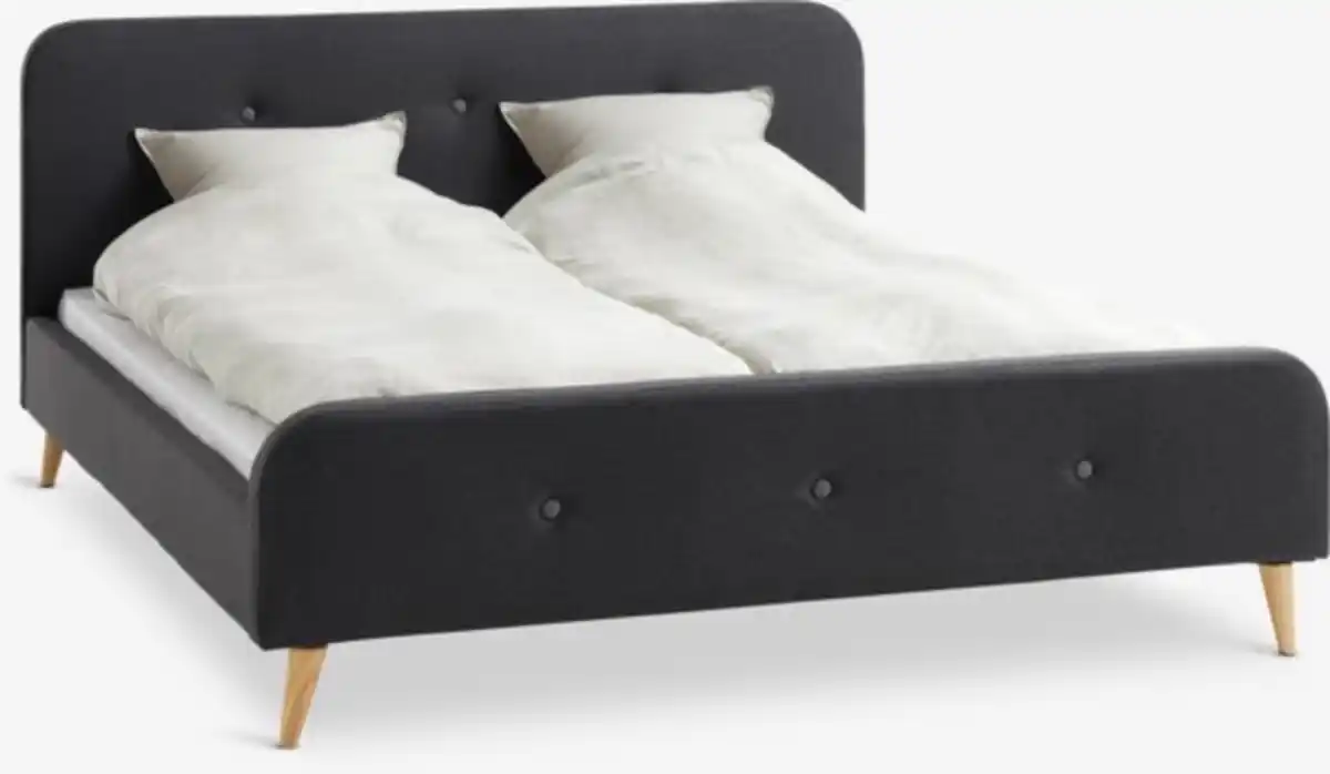 Bild 1 von Bettgestell KONGSBERG 180x200 Stoff grau