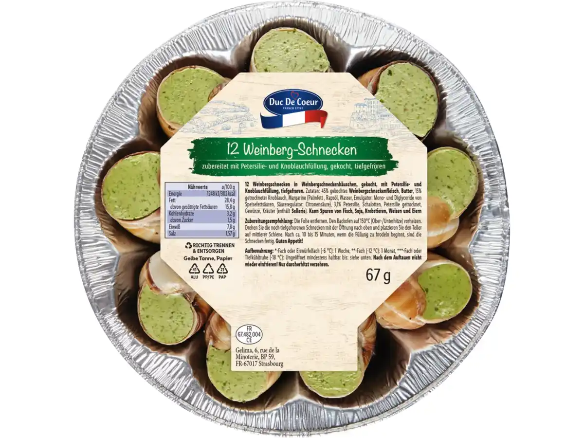 Bild 1 von Duc de Coeur Weinberg-Schnecken,  67 g