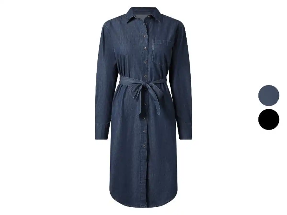 Bild 1 von esmara® Damen Jeanskleid, mit Bindegürtel
