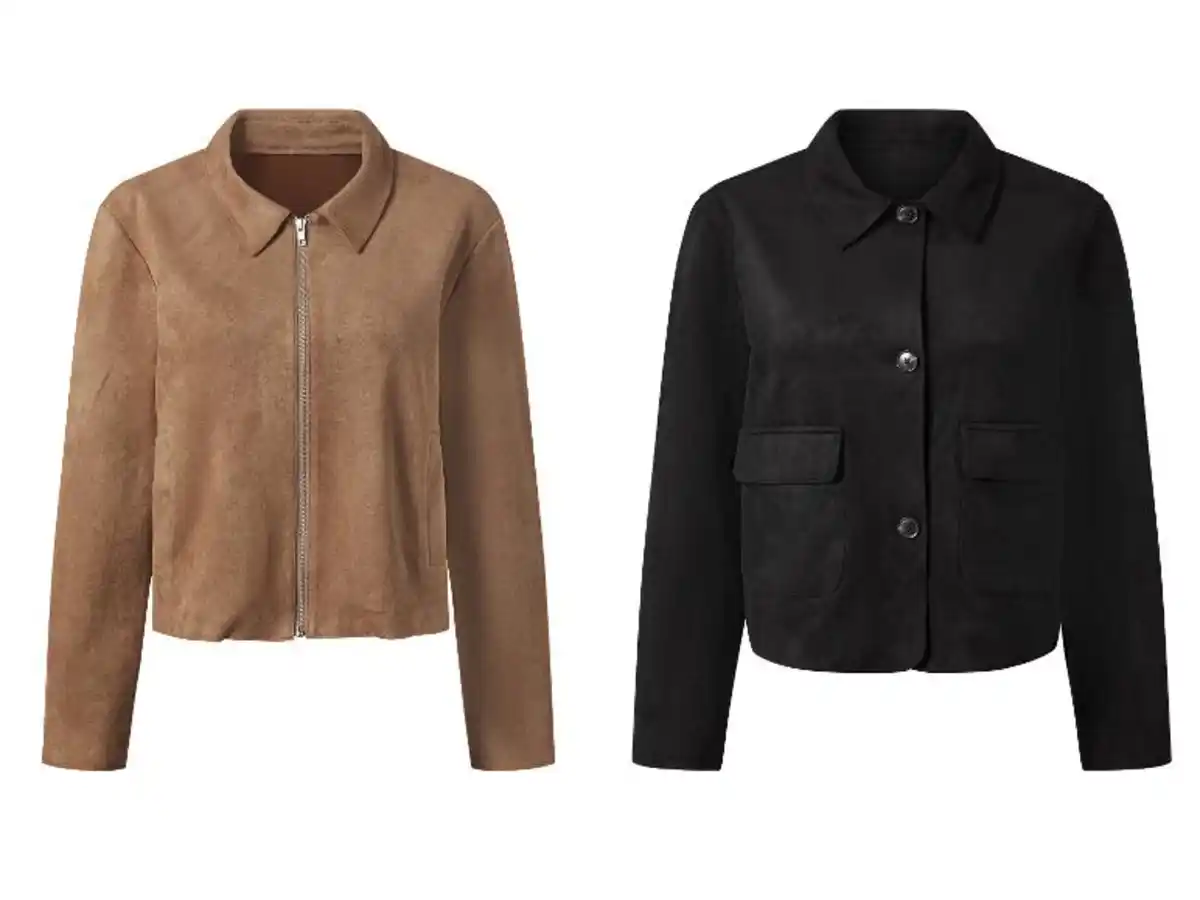 Bild 1 von esmara® Damen Velours-Blouson, mit recyceltem Material