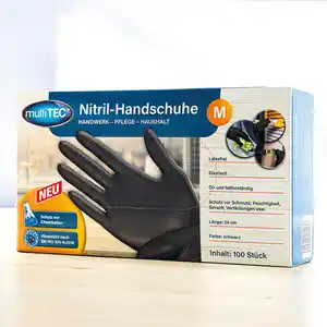 Multitec Puderfreie Nitril-Handschuhe 100er