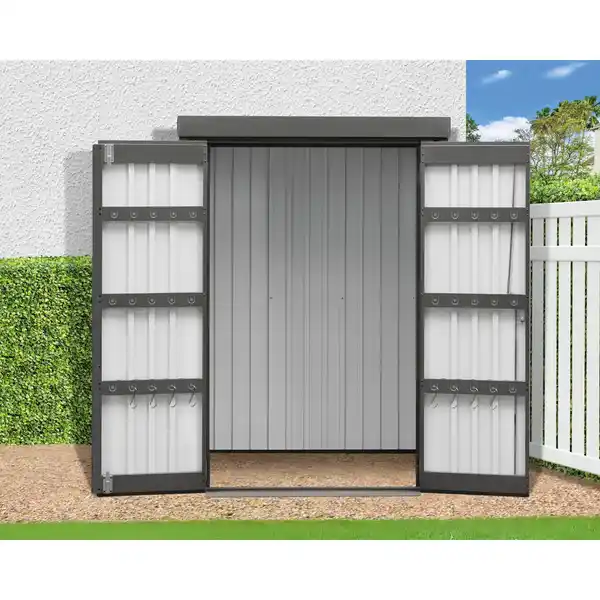 Bild 2 von Mr. GARDENER Gerätehaus, Stahl, Flachdach, 1.21m²