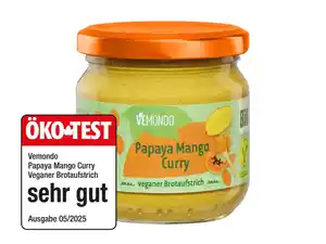 Vemondo Bio Veganer Brotaufstrich Papaya Mango Curry,  180 g