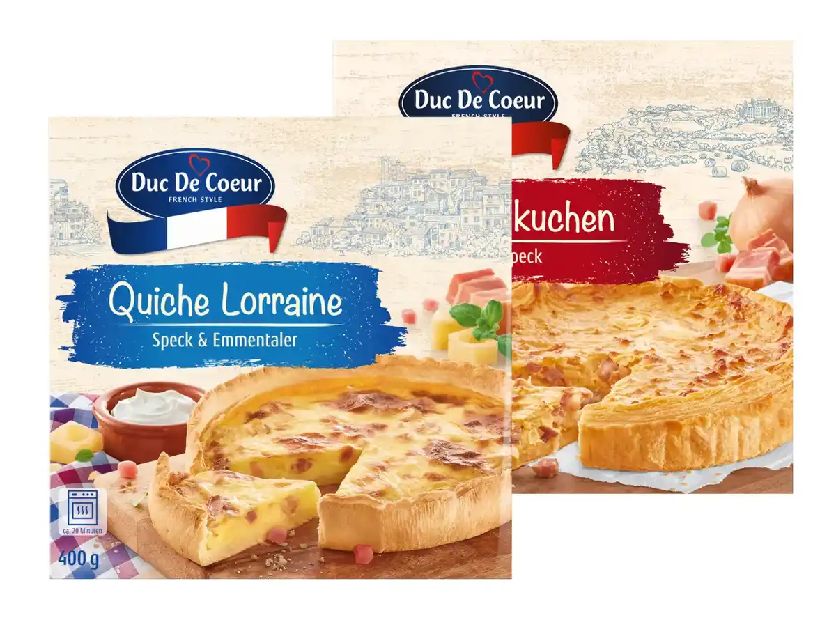 Bild 1 von Duc de Coeur Quiche Lorraine/Zwiebelkuchen/Lauchtarte