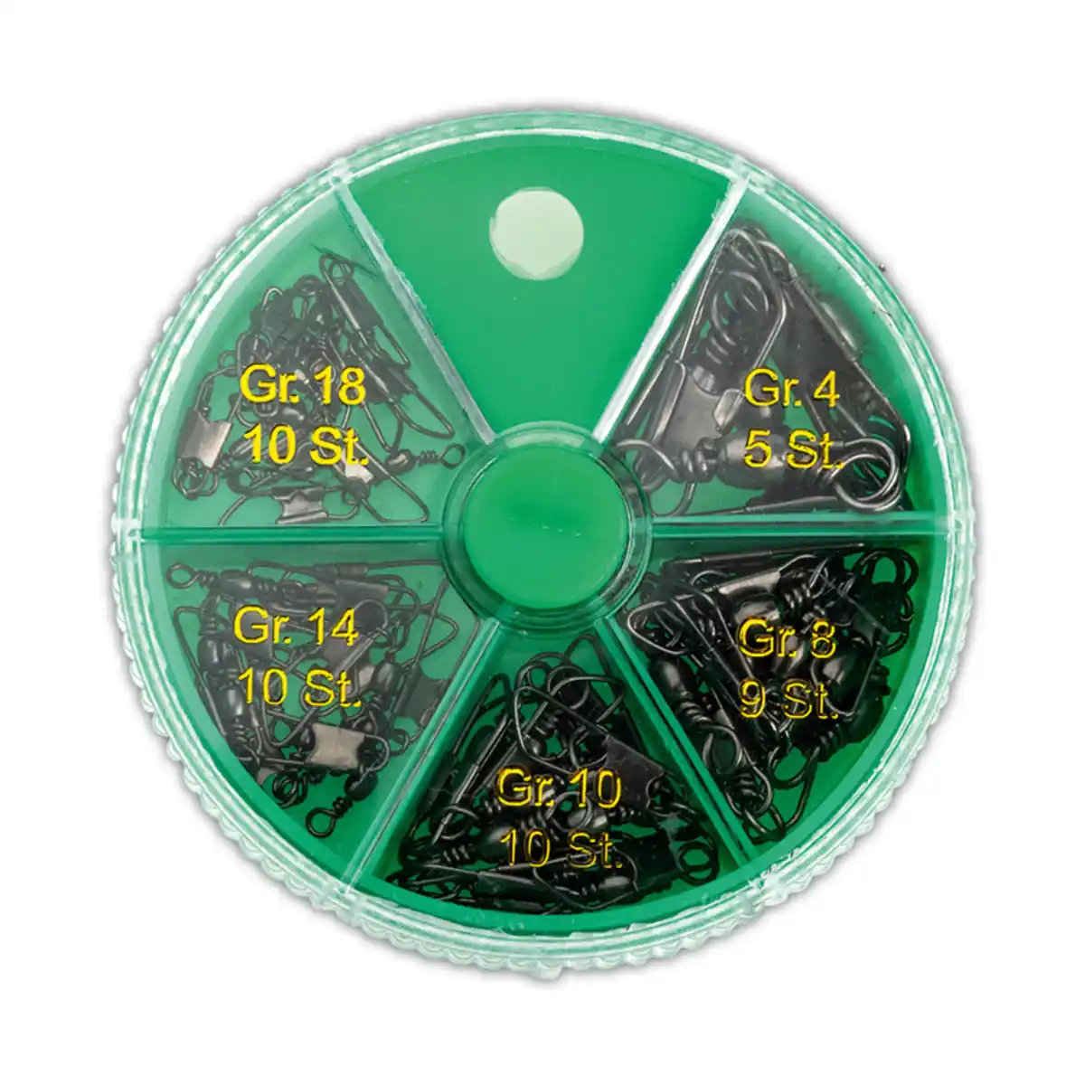 Bild 1 von AllGear Fishing Karabinerwirbel-Sortiment 44tlg.