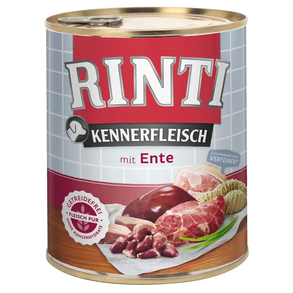 Bild 1 von RINTI Hunde-Nassfutter »Kennerfleisch«, Ente, 1 Dose