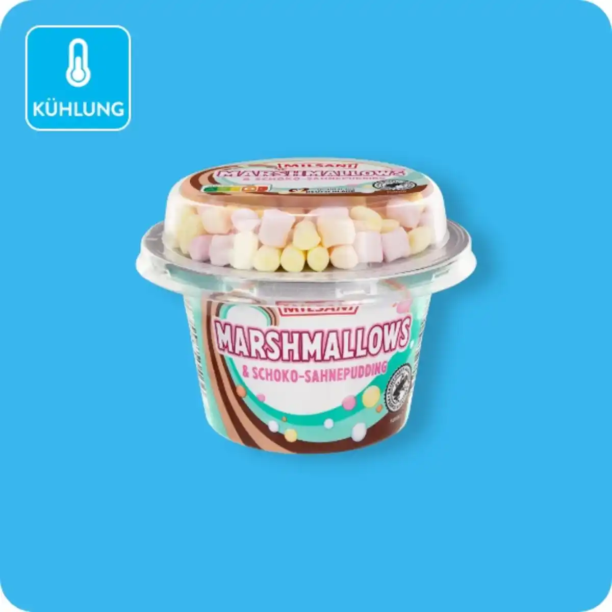 Bild 1 von MILSANI Sahnepudding mit Süßigkeiten, Marshmallows & Schoko-Sahnepudding