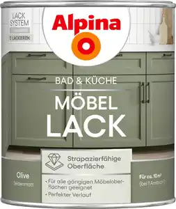 Alpina Möbellack fĂŒr KĂŒche & Badezimmer Olive 750 ml