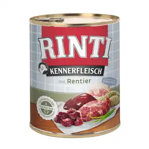 RINTI Hunde-Nassfutter »Kennerfleisch«, Rentier, 1 Dose