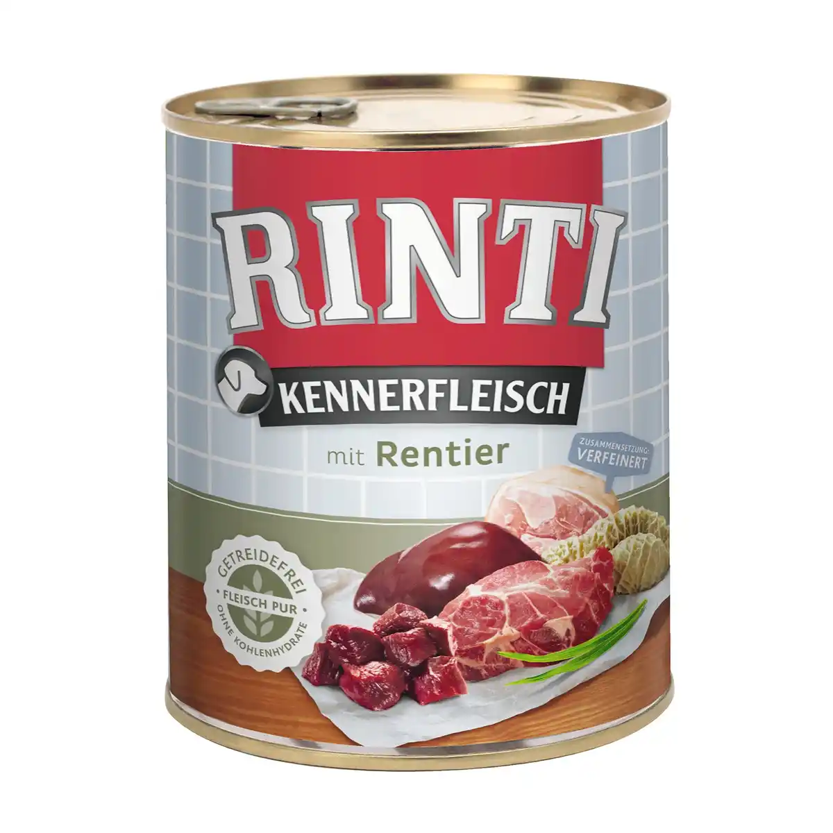 Bild 1 von RINTI Hunde-Nassfutter »Kennerfleisch«, Rentier, 1 Dose