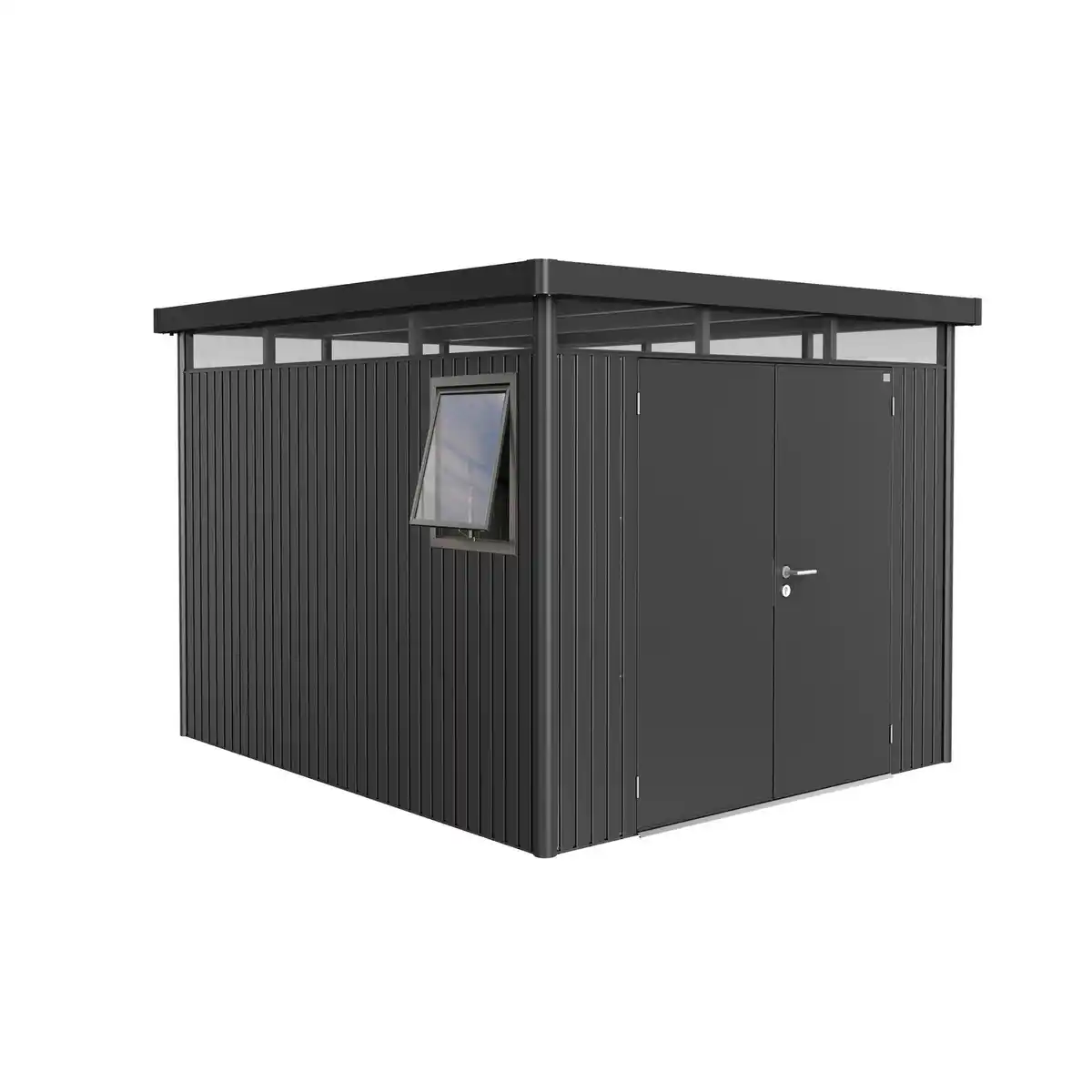 Bild 1 von BIOHORT Gerätehaus »Highline Windowedition«, Gr. H5, dunkelgrau-metallic, Doppeltür