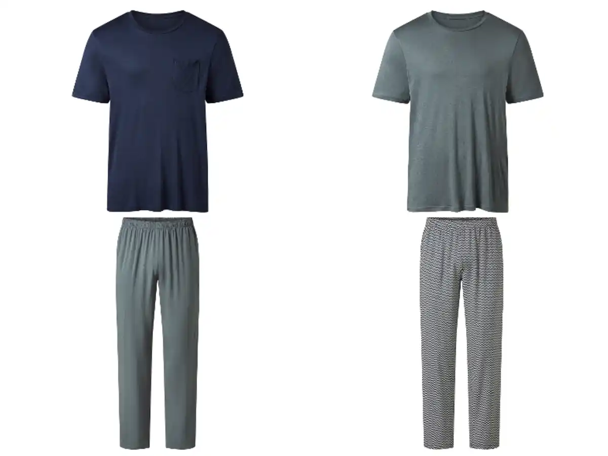 Bild 1 von esmara Men Herren Pyjama, mit Gummizugbund
