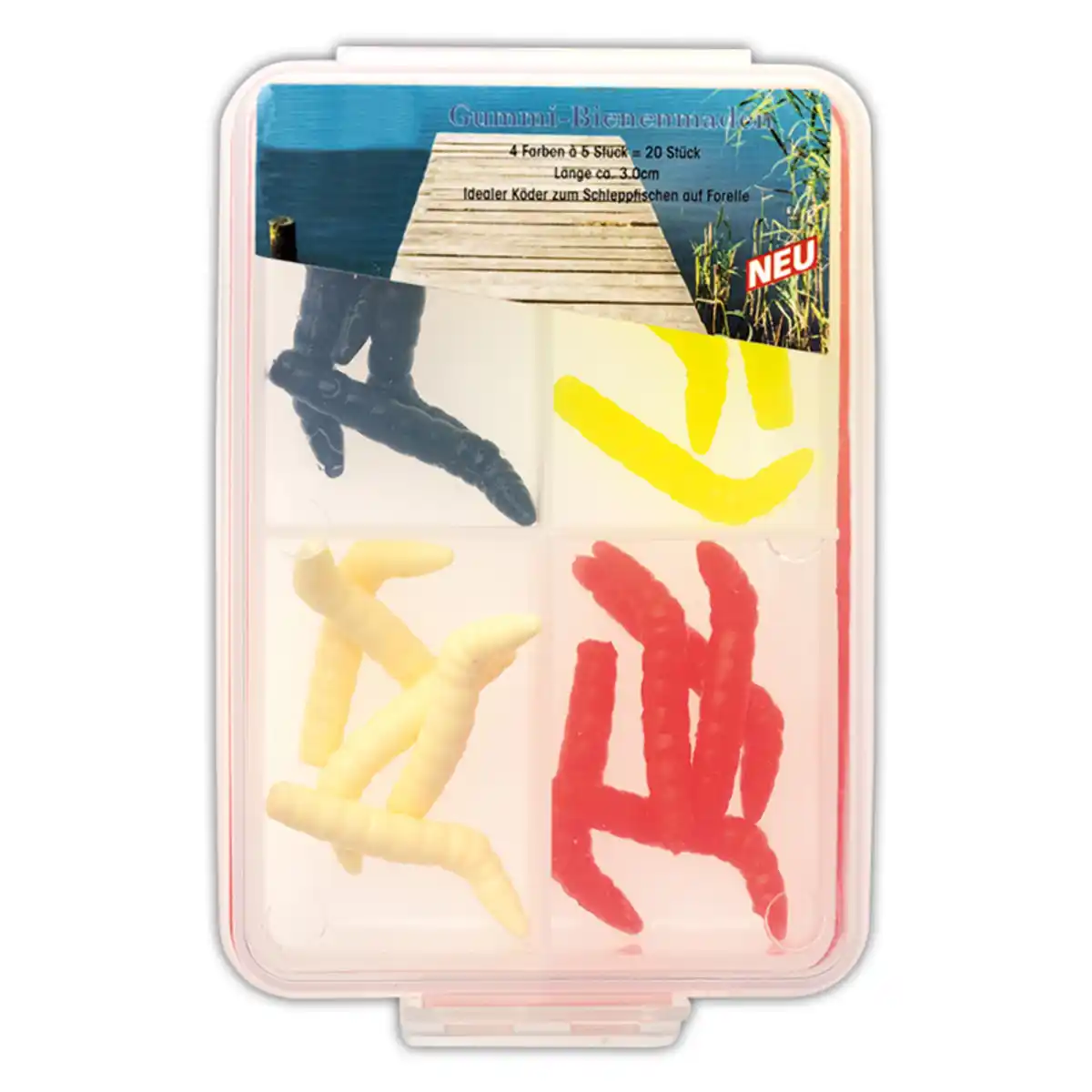 Bild 3 von AllGear Fishing Gummi-Bienenmaden 20tlg.