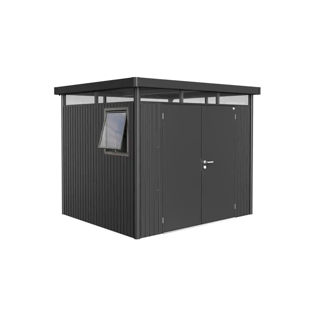 Bild 1 von BIOHORT Gerätehaus »Highline Windowedition«, Gr. H3, quarzgrau-metallic, Doppeltür