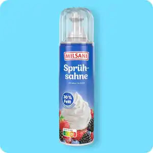 MILSANI Sprühsahne, 30 % Fett im Milchanteil oder Fettreduziert