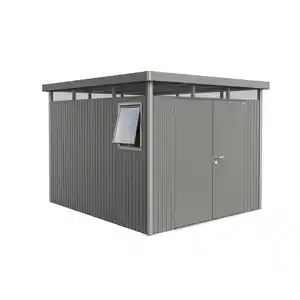 BIOHORT Gerätehaus »Highline Windowedition«, Gr. H5, quarzgrau-metallic, Doppeltür
