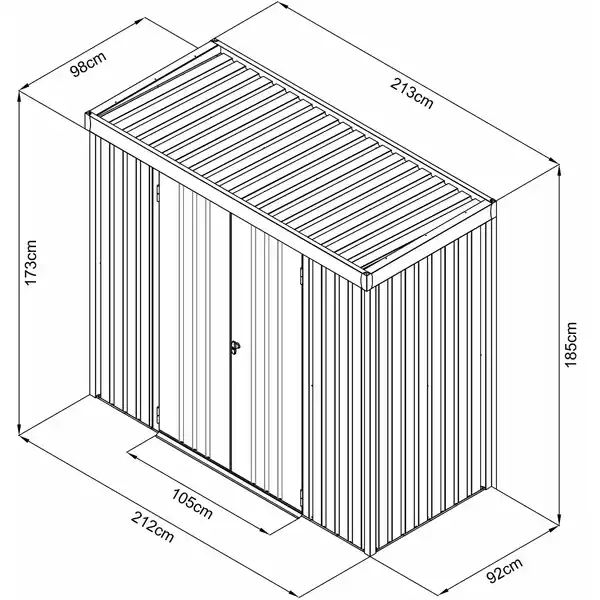 Bild 4 von Mr. GARDENER Geräteschrank, BxHxL: 213 x 185 x 98 cm, abschließbar