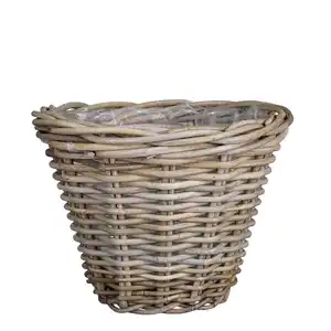 Mica Decorations Korb, Rattan, HxD 25x35 cm, grau