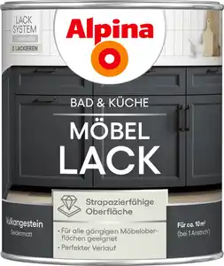 Alpina Möbellack fĂŒr KĂŒche & Badezimmer Vulkangestein 750 ml
