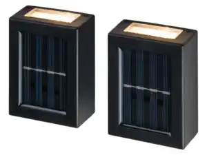 Livarno Home LED-Solar-Außenwandleuchten,  2 Stu