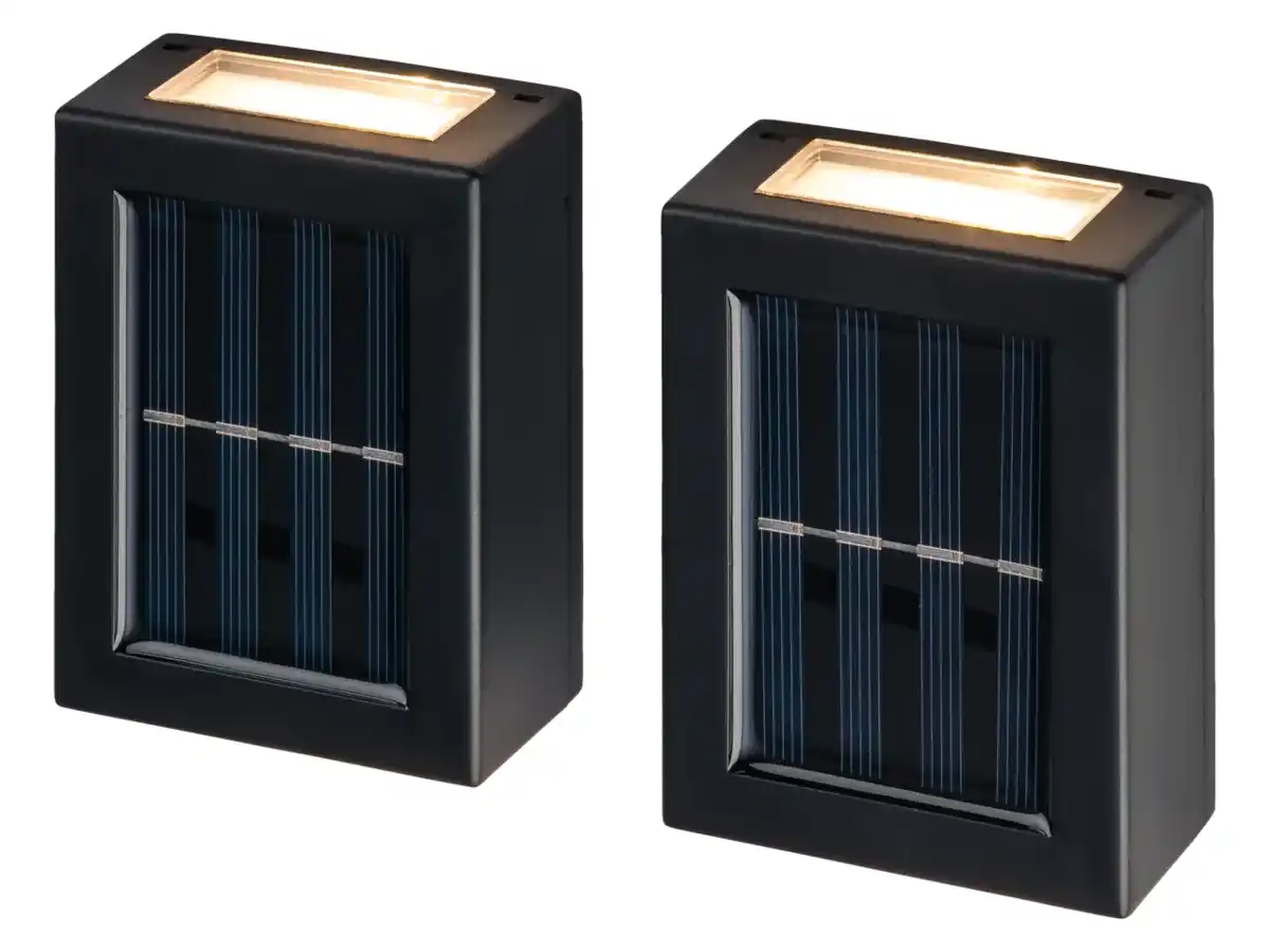 Bild 1 von Livarno Home LED-Solar-Außenwandleuchten,  2 Stu