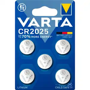 Lithium Knopfzelle, CR2025, 5 Stück