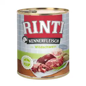 RINTI Hunde-Nassfutter »Kennerfleisch«, WildschwEin, 1 Dose