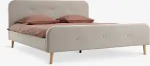 Bettgestell KONGSBERG 160x200 Stoff beige